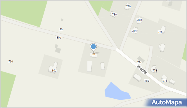 Woryty, Woryty, 78, mapa Woryty