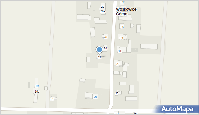 Woskowice Górne, Woskowice Górne, 22, mapa Woskowice Górne