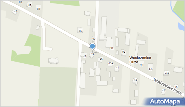 Woskrzenice Duże, Woskrzenice Duże, 46, mapa Woskrzenice Duże