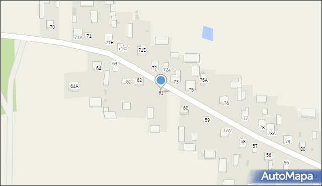 Woskrzenice Duże, Woskrzenice Duże, 61, mapa Woskrzenice Duże