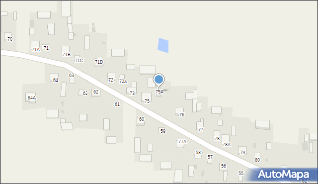Woskrzenice Duże, Woskrzenice Duże, 75A, mapa Woskrzenice Duże