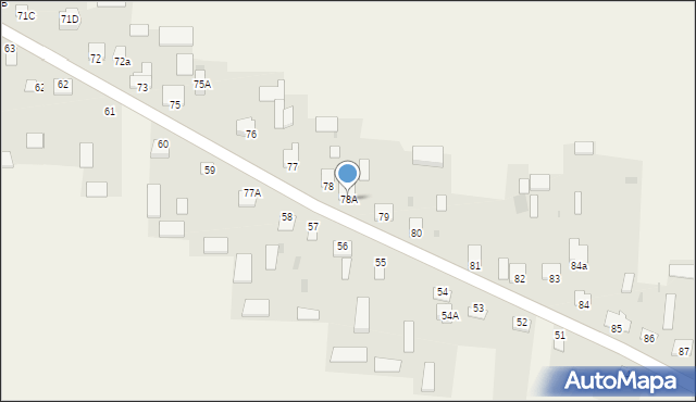 Woskrzenice Duże, Woskrzenice Duże, 78A, mapa Woskrzenice Duże