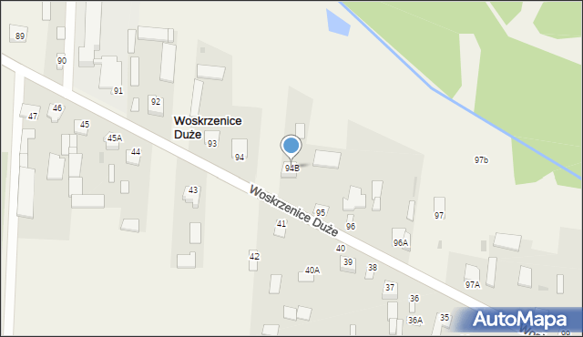 Woskrzenice Duże, Woskrzenice Duże, 94B, mapa Woskrzenice Duże
