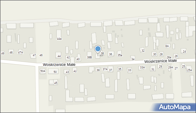 Woskrzenice Małe, Woskrzenice Małe, 38A, mapa Woskrzenice Małe