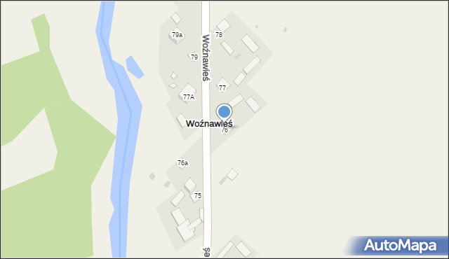 Woźnawieś, Woźnawieś, 76, mapa Woźnawieś