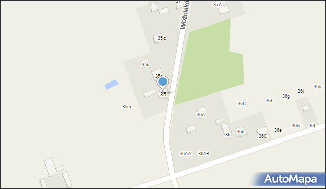 Woźniaków, Woźniaków, 35, mapa Woźniaków
