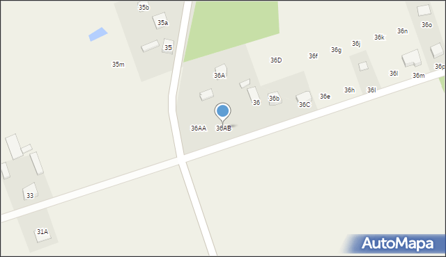 Woźniaków, Woźniaków, 36AB, mapa Woźniaków