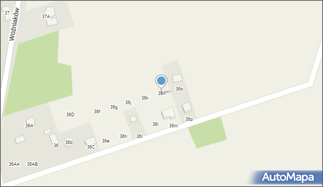 Woźniaków, Woźniaków, 36n, mapa Woźniaków