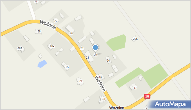 Woźnice, Woźnice, 22, mapa Woźnice