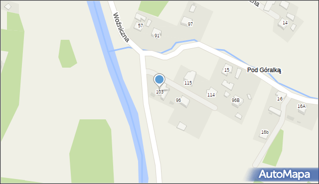 Woźniczna, Woźniczna, 103, mapa Woźniczna