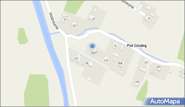 Woźniczna, Woźniczna, 115, mapa Woźniczna