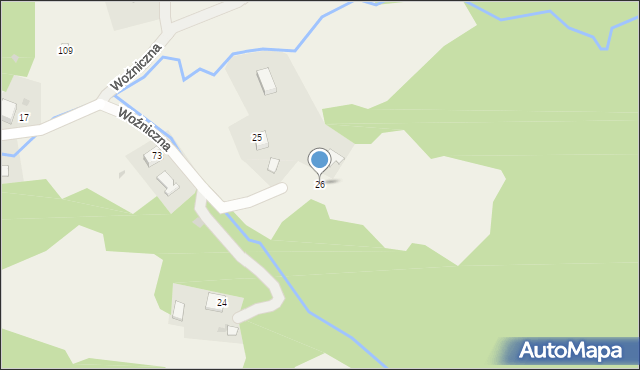 Woźniczna, Woźniczna, 26, mapa Woźniczna