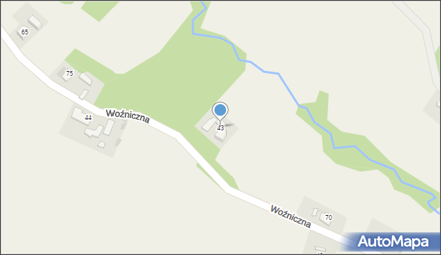 Woźniczna, Woźniczna, 43, mapa Woźniczna