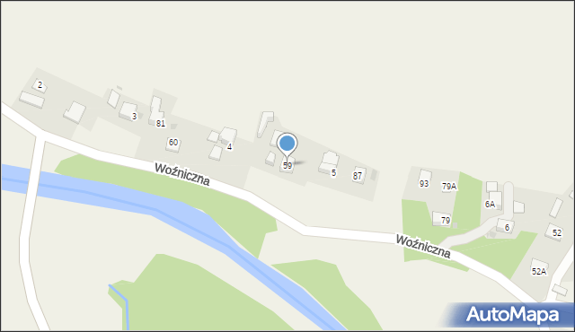 Woźniczna, Woźniczna, 59, mapa Woźniczna