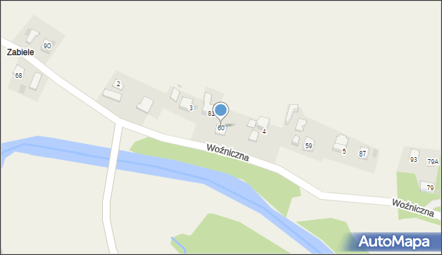 Woźniczna, Woźniczna, 60, mapa Woźniczna