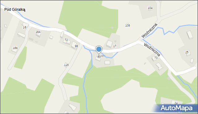 Woźniczna, Woźniczna, 63, mapa Woźniczna