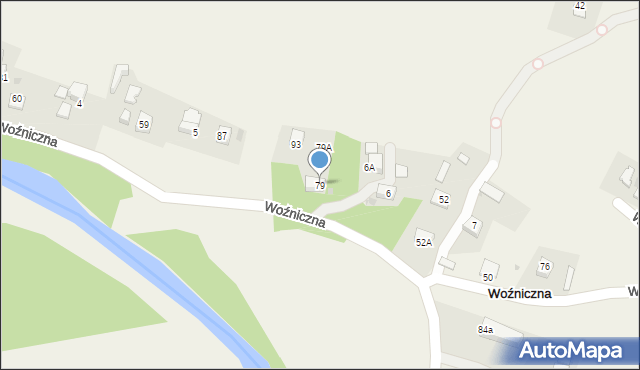 Woźniczna, Woźniczna, 79, mapa Woźniczna