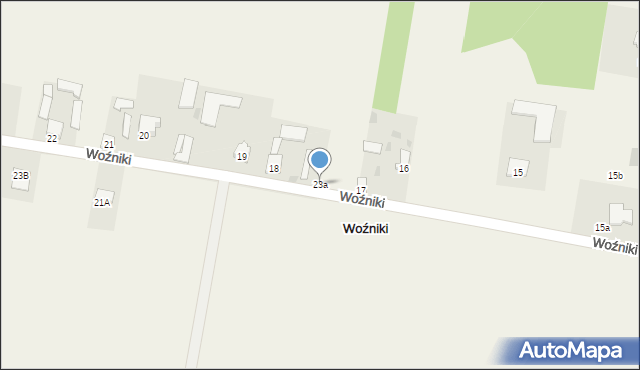 Woźniki, Woźniki, 23a, mapa Woźniki