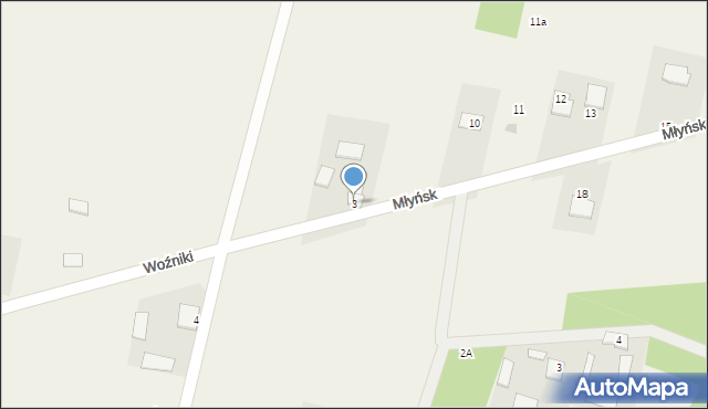 Woźniki, Woźniki, 3, mapa Woźniki