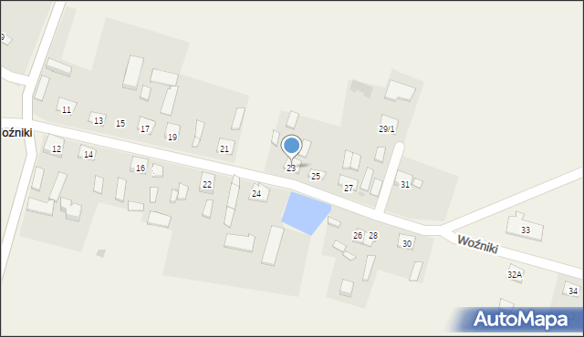 Woźniki, Woźniki, 23, mapa Woźniki