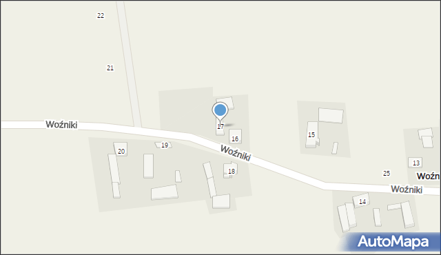 Woźniki, Woźniki, 17, mapa Woźniki