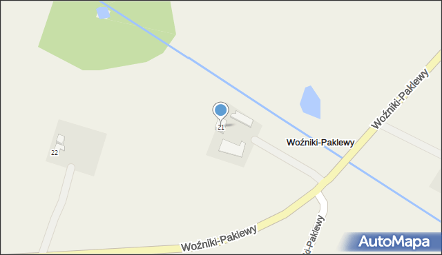 Woźniki-Paklewy, Woźniki-Paklewy, 21, mapa Woźniki-Paklewy