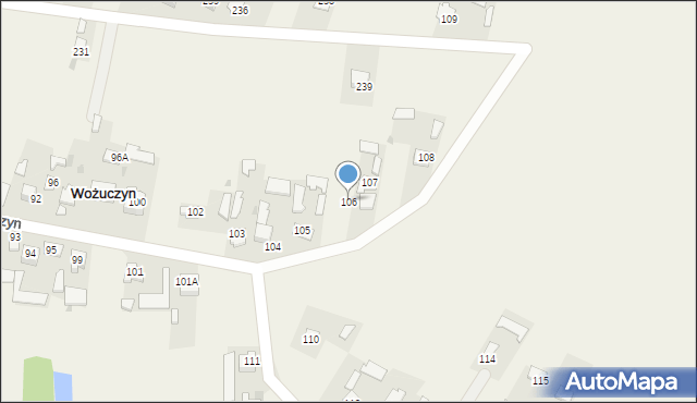 Wożuczyn, Wożuczyn, 106, mapa Wożuczyn