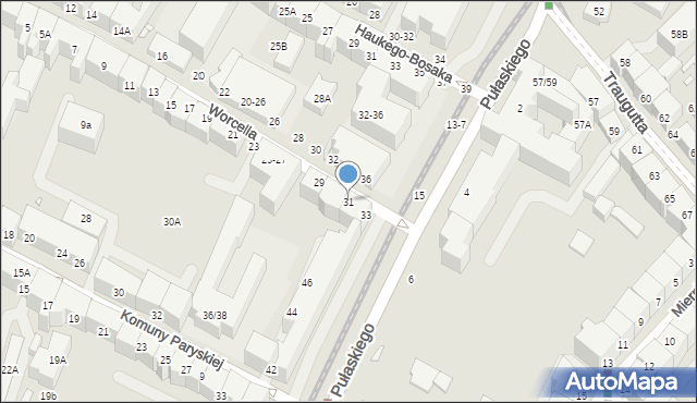 Wrocław, Worcella Stanisława, 31, mapa Wrocławia