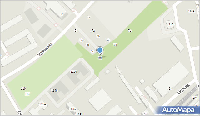 Wrocław, Wołowska, 5d, mapa Wrocławia