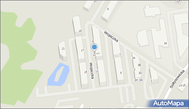 Wrocław, Wojaczka Rafała, 11, mapa Wrocławia