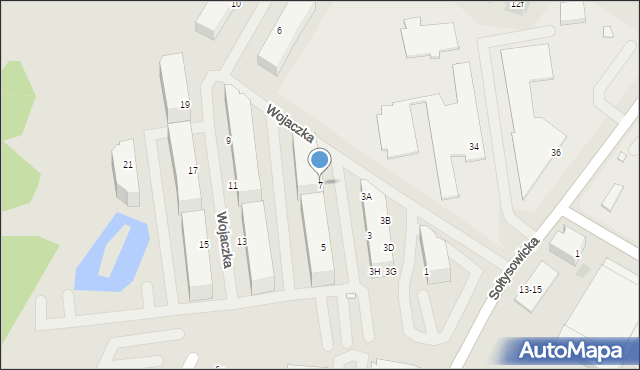 Wrocław, Wojaczka Rafała, 7, mapa Wrocławia