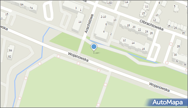 Wrocław, Wojanowska, 27, mapa Wrocławia