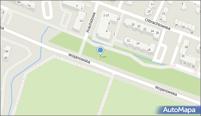 Wrocław, Wojanowska, 31, mapa Wrocławia