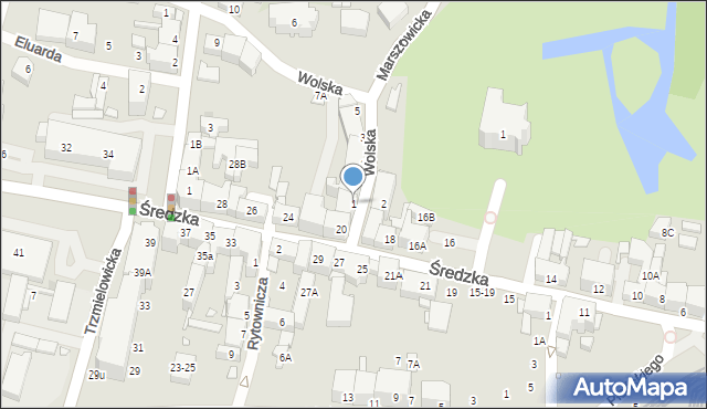 Wrocław, Wolska, 1, mapa Wrocławia