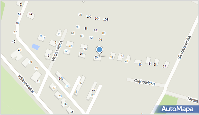 Wrocław, Wojnowicka, 22, mapa Wrocławia