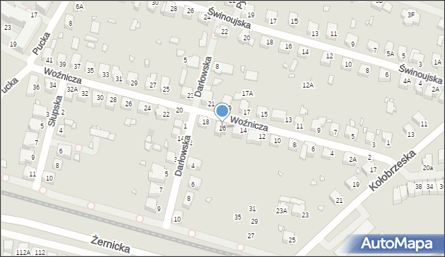 Wrocław, Woźnicza, 16, mapa Wrocławia