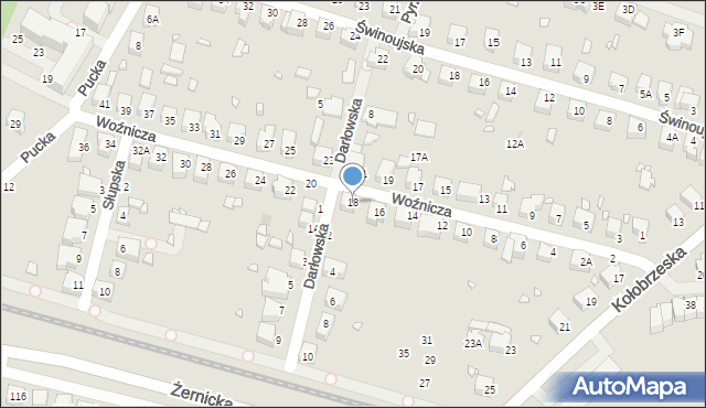 Wrocław, Woźnicza, 18, mapa Wrocławia