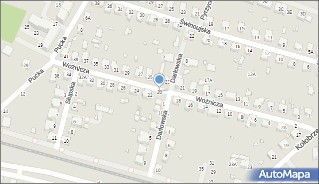 Wrocław, Woźnicza, 20, mapa Wrocławia