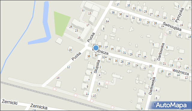 Wrocław, Woźnicza, 34, mapa Wrocławia