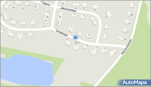 Wrocław, Wolfkego Mieczysława, 8, mapa Wrocławia