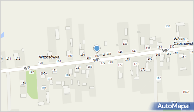 Wrzosówka, Wojska Polskiego, 152, mapa Wrzosówka