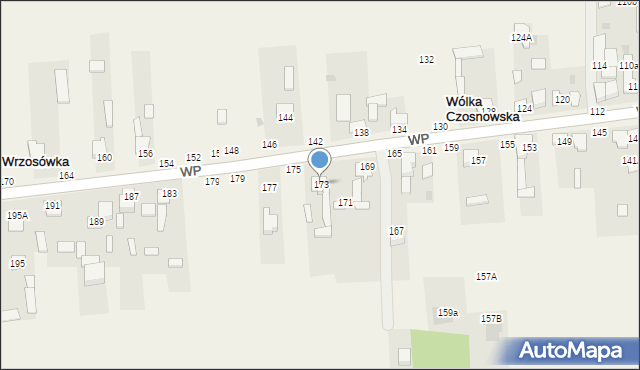 Wrzosówka, Wojska Polskiego, 173, mapa Wrzosówka