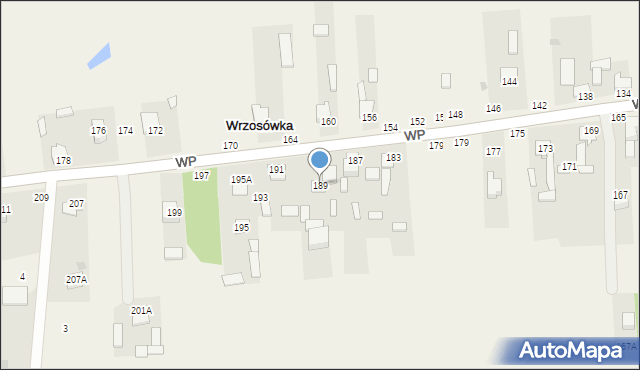 Wrzosówka, Wojska Polskiego, 189, mapa Wrzosówka
