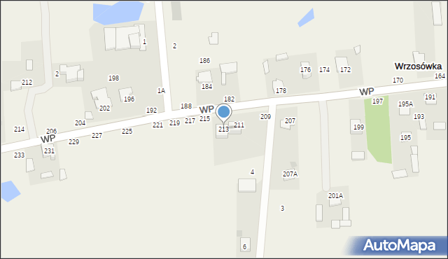 Wrzosówka, Wojska Polskiego, 213, mapa Wrzosówka