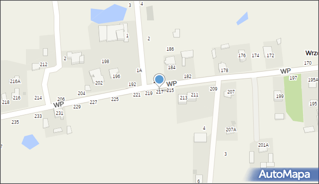 Wrzosówka, Wojska Polskiego, 217, mapa Wrzosówka