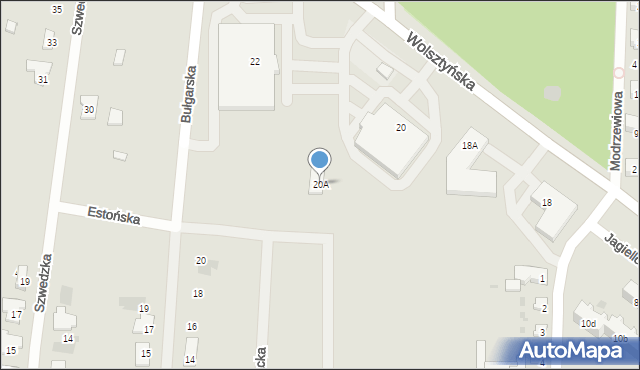 Wschowa, Wolsztyńska, 20A, mapa Wschowa