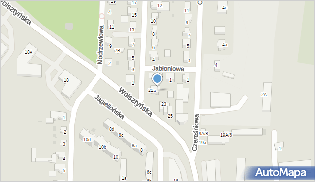 Wschowa, Wolsztyńska, 21, mapa Wschowa