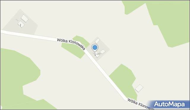 Wygoda, Wólka Klonowska, 1, mapa Wygoda