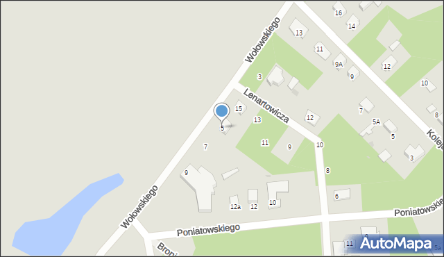 Wyszków, Wołowskiego Antoniego, ppor., 5, mapa Wyszków