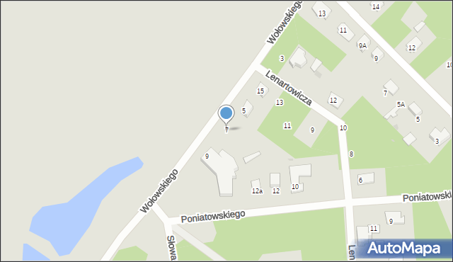 Wyszków, Wołowskiego Antoniego, ppor., 7, mapa Wyszków